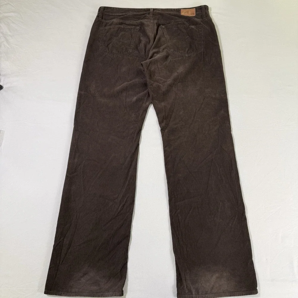 AG Adriano Goldschmied The Protege Straight Leg Corduroy Pants‎ Mens 40x36 Brown